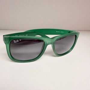 Ray-Ban RB4165 Justin semi transparent Green Frame Sunglasses